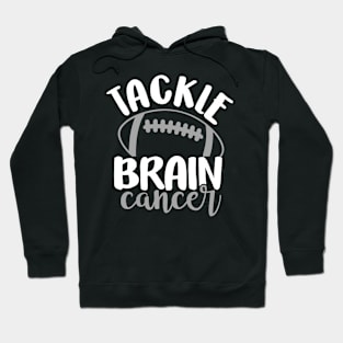 Tackle Cancer Football Brain Cancer Glioblastoma Awareness Hoodie